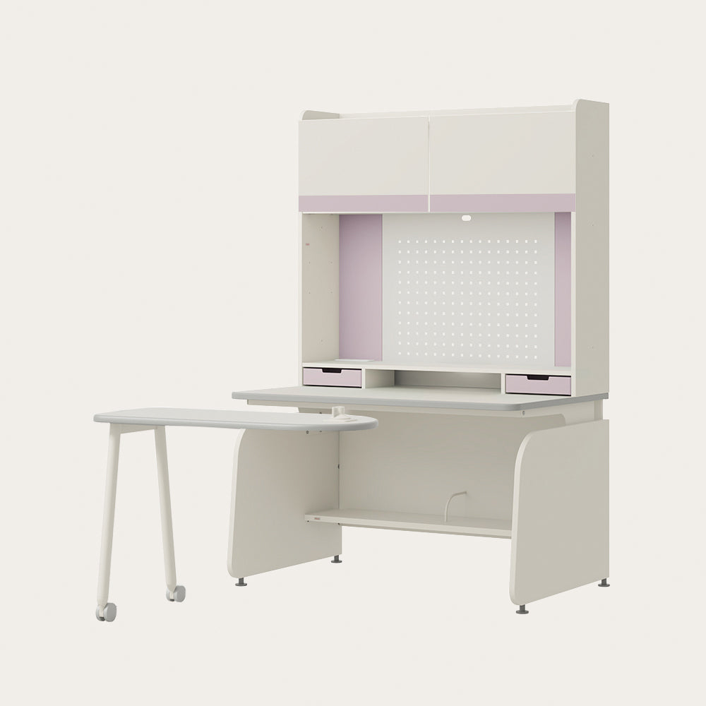 Linki Plus 1200型 4層側板型書桌組 (螢幕架款/層架款, 防撞邊條,含LED)