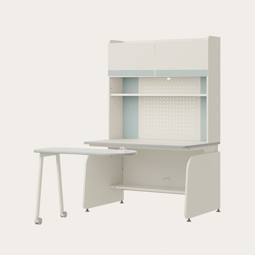 Linki Plus 1200型 4層側板型書桌組 (螢幕架款/層架款, 防撞邊條,含LED)