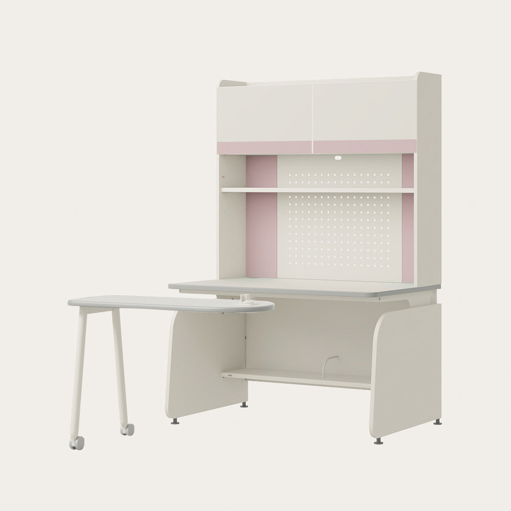 Linki Plus 1200型 4層側板型書桌組 (螢幕架款/層架款, 防撞邊條,含LED)