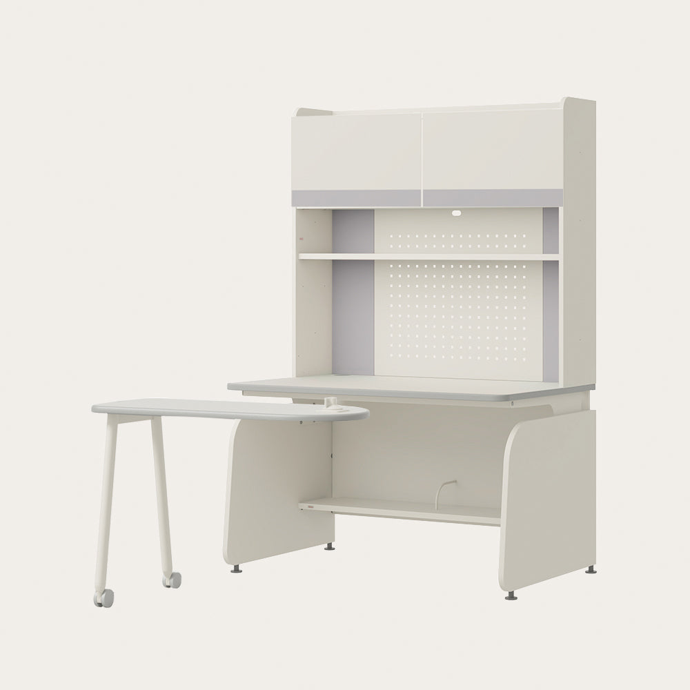 Linki Plus 1200型 4層側板型書桌組 (螢幕架款/層架款, 防撞邊條,含LED)