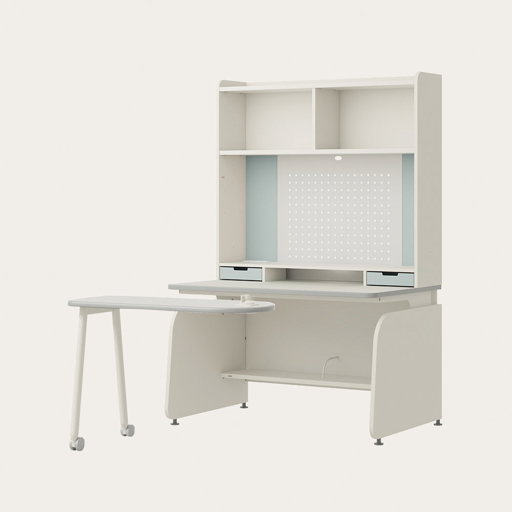 Linki Plus 1200型 4層側板型書桌組 (螢幕架款/層架款, 防撞邊條,含LED)