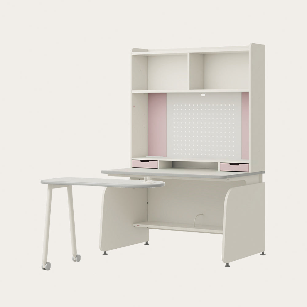 Linki Plus 1200型 4層側板型書桌組 (螢幕架款/層架款, 防撞邊條,含LED)