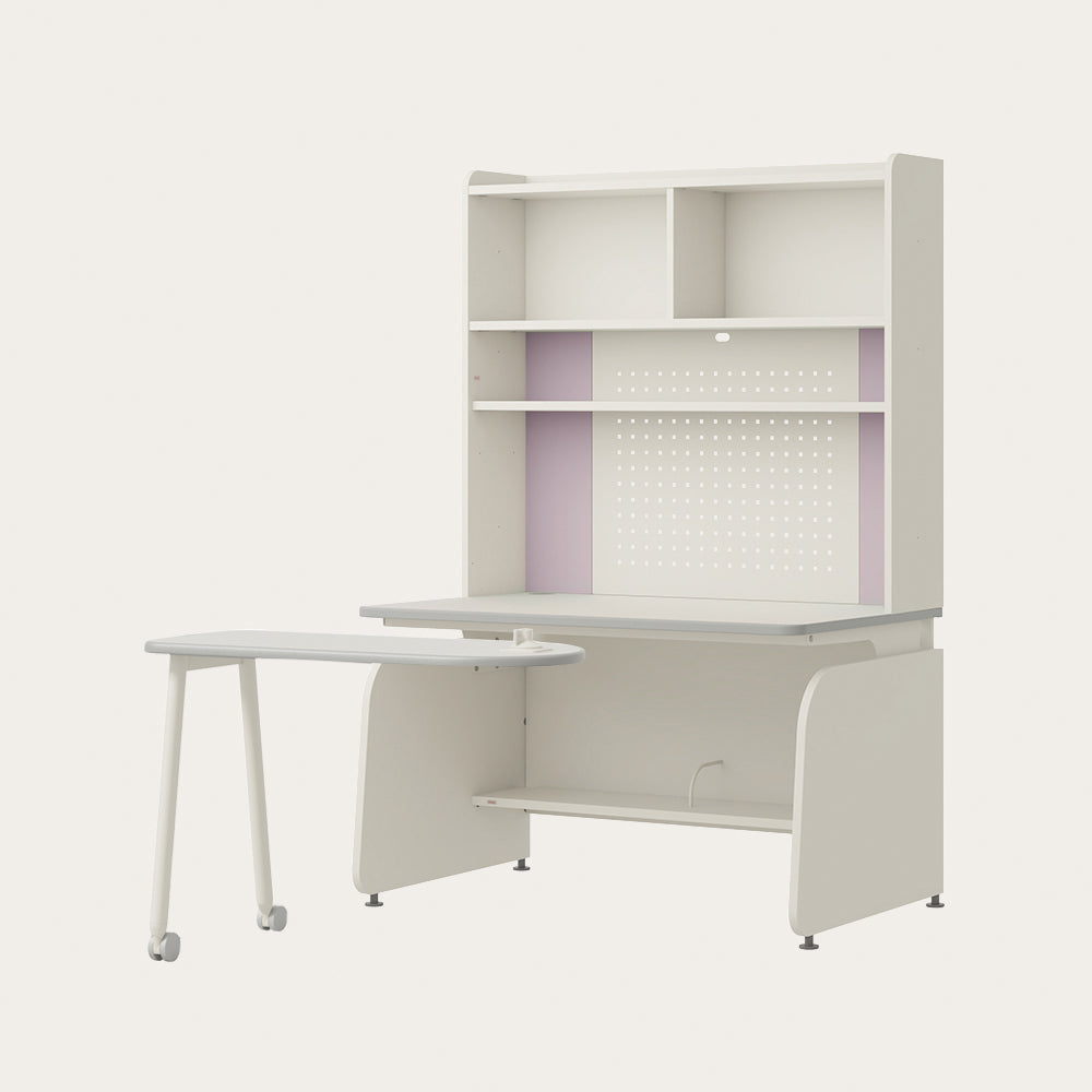 Linki Plus 1200型 4層側板型書桌組 (螢幕架款/層架款, 防撞邊條,含LED)