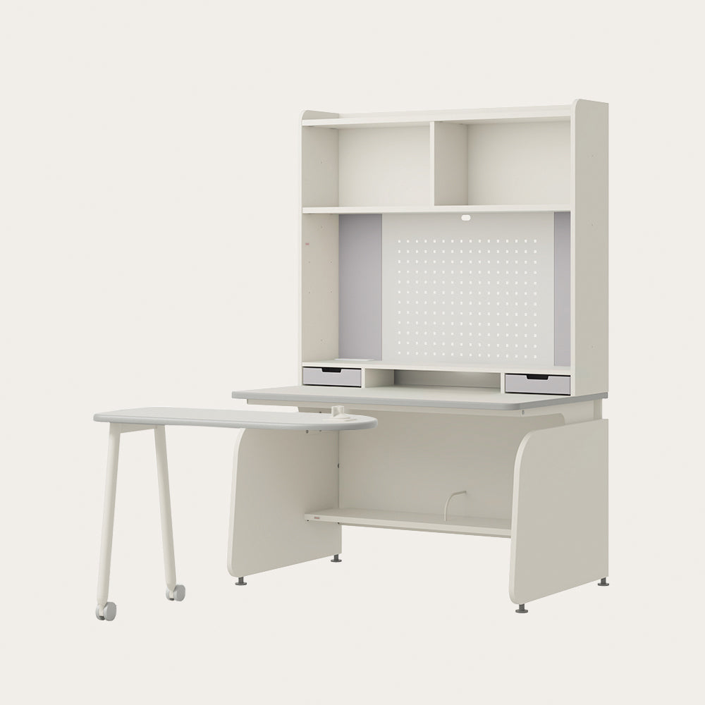 Linki Plus 1200型 4層側板型書桌組 (螢幕架款/層架款, 防撞邊條,含LED)