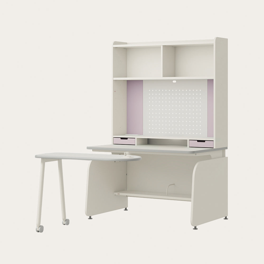 Linki Plus 1200型 4層側板型書桌組 (螢幕架款/層架款, 防撞邊條,含LED)