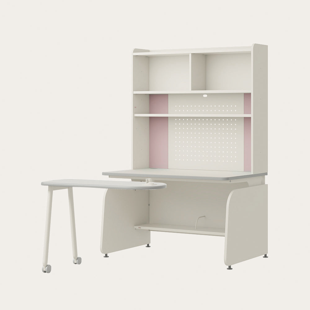 Linki Plus 1200型 4層側板型書桌組 (螢幕架款/層架款, 防撞邊條,含LED)