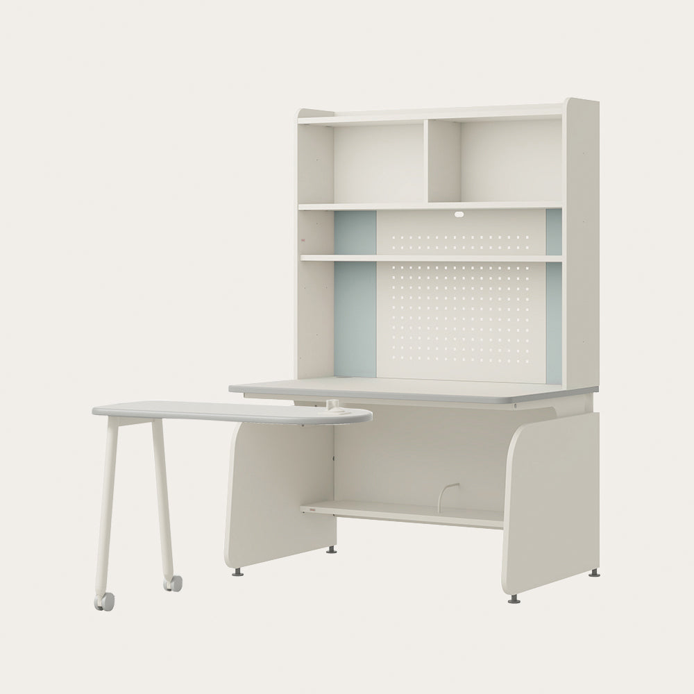 Linki Plus 1200型 4層側板型書桌組 (螢幕架款/層架款, 防撞邊條,含LED)