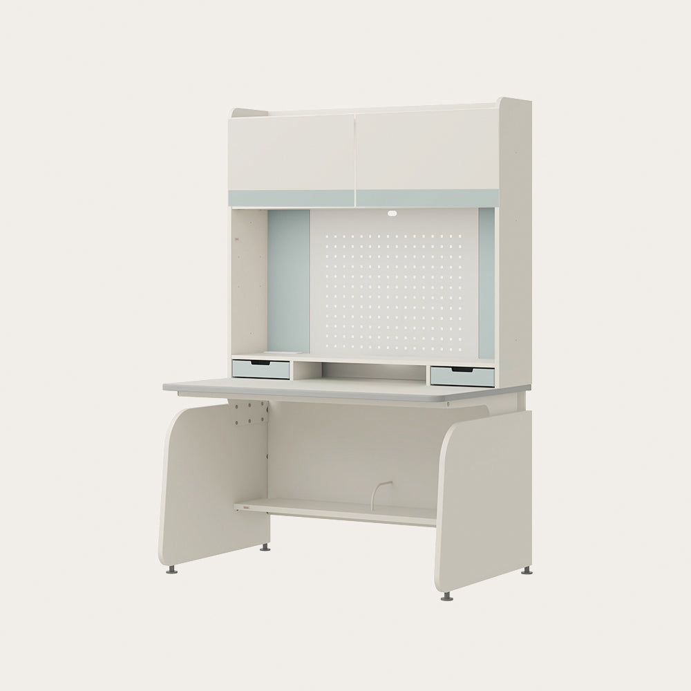 Linki Plus 1200型 4層側板型書桌組 (螢幕架款/層架款, 防撞邊條,含LED)