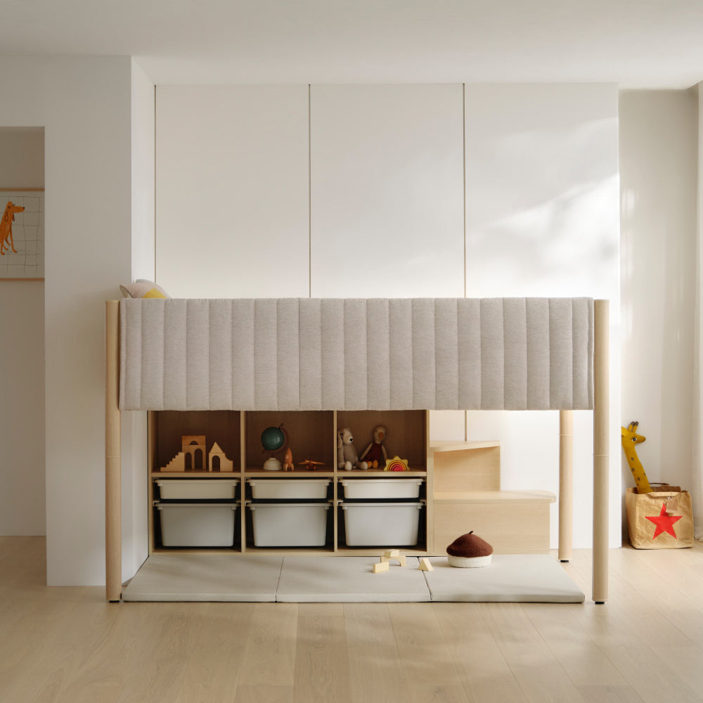 DOODLE 兒童上下舖 C 隱藏階梯櫃型 (含側邊防護墊)