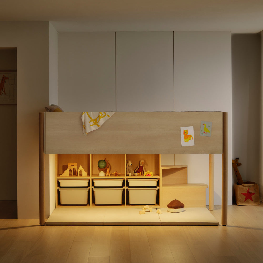 DOODLE 兒童上下舖 C 隱藏階梯櫃型 (含下方照明)