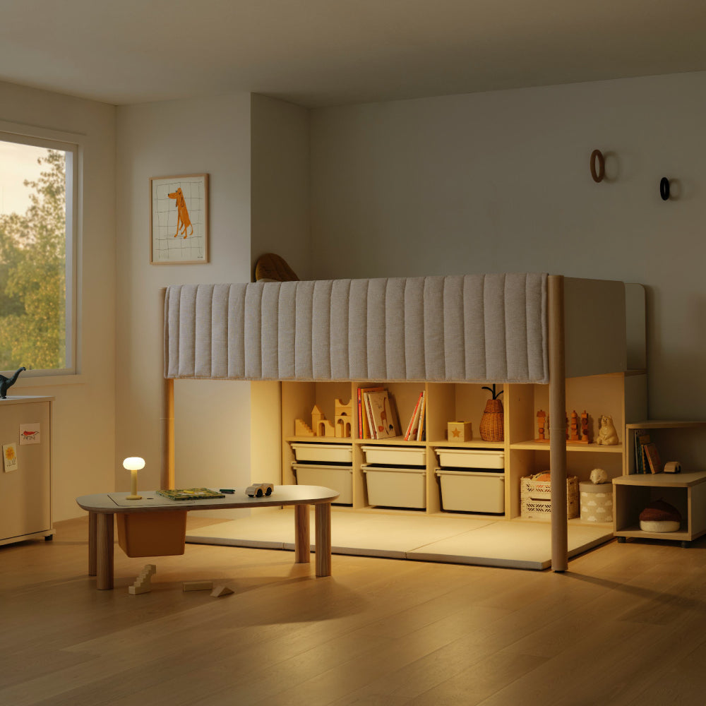 DOODLE 兒童上下舖 A 走道型 (含下方照明 & 側邊防護墊)