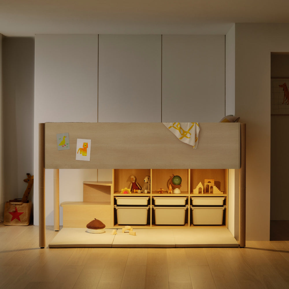 DOODLE 兒童上下舖 C 隱藏階梯櫃型 (含下方照明)