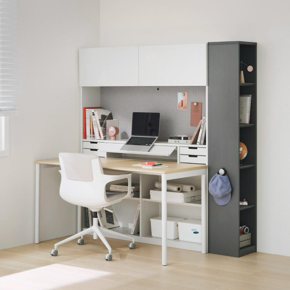 NEWT 學生書桌 (五層收納櫃含門片)