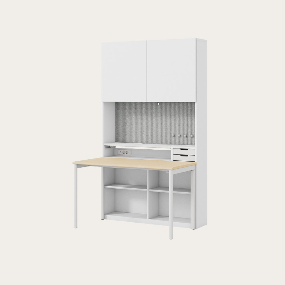 NEWT 學生書桌 (六層收納櫃含門片)