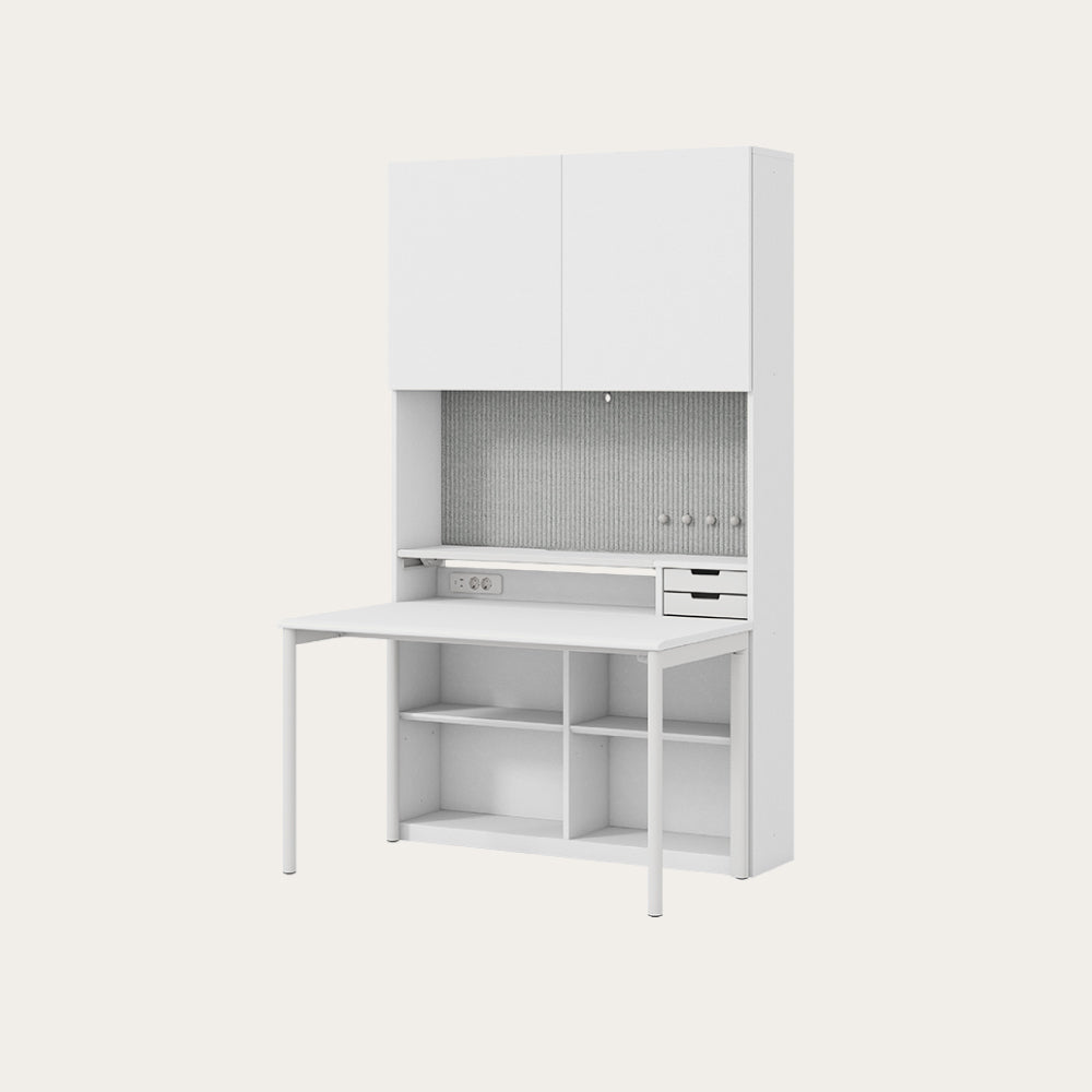 NEWT 學生書桌 (六層收納櫃含門片)