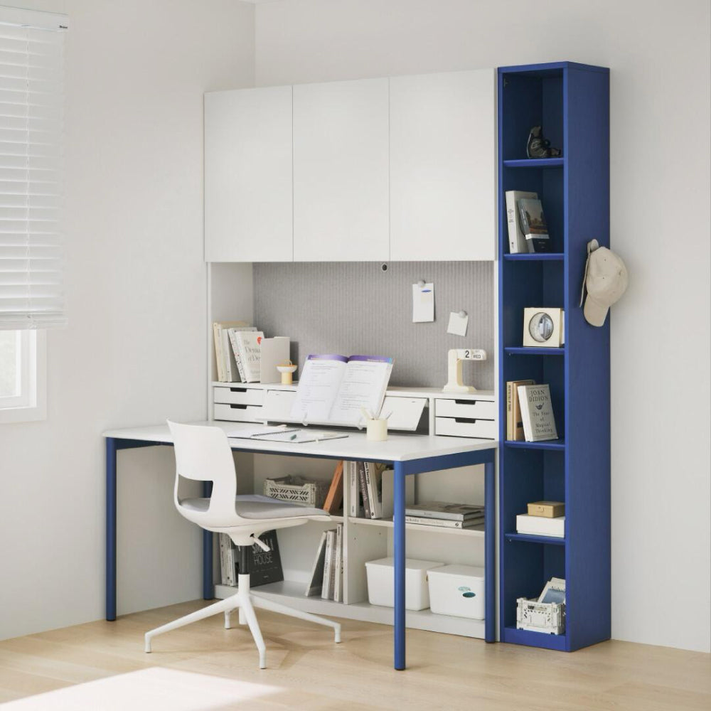 NEWT 學生書桌 (六層收納櫃含門片)