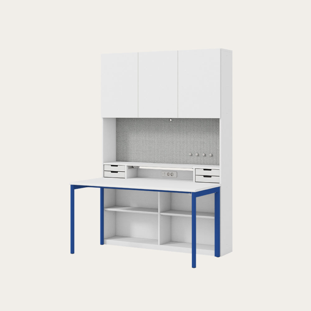 NEWT 學生書桌 (六層收納櫃含門片)