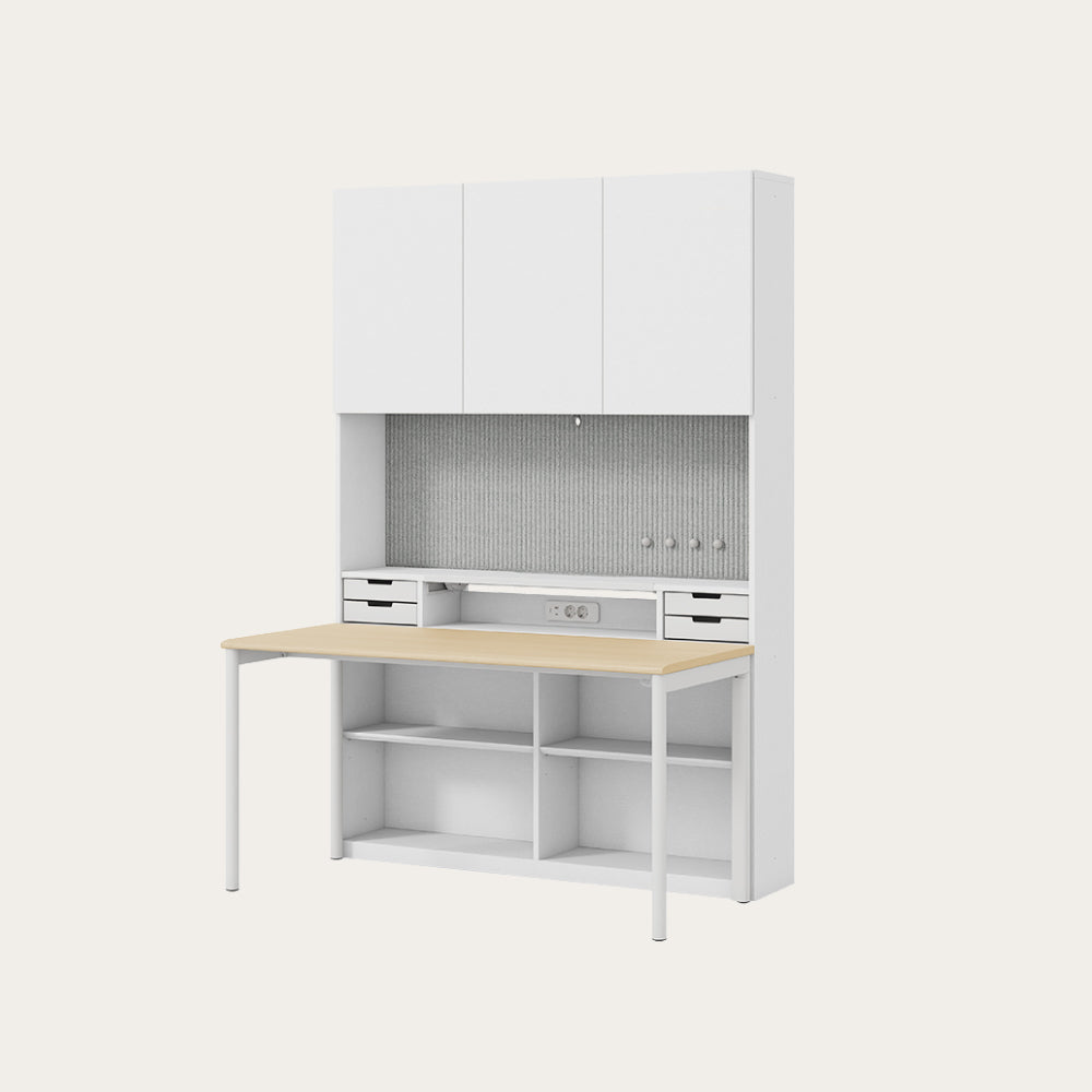 NEWT 學生書桌 (六層收納櫃含門片)