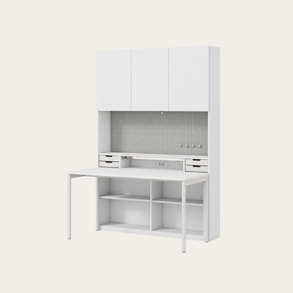 NEWT 學生書桌 (六層收納櫃含門片)