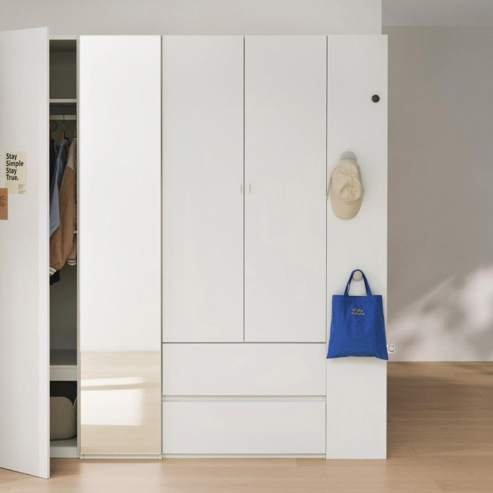 NEWT 雙門衣櫃 (附抽屜櫃)