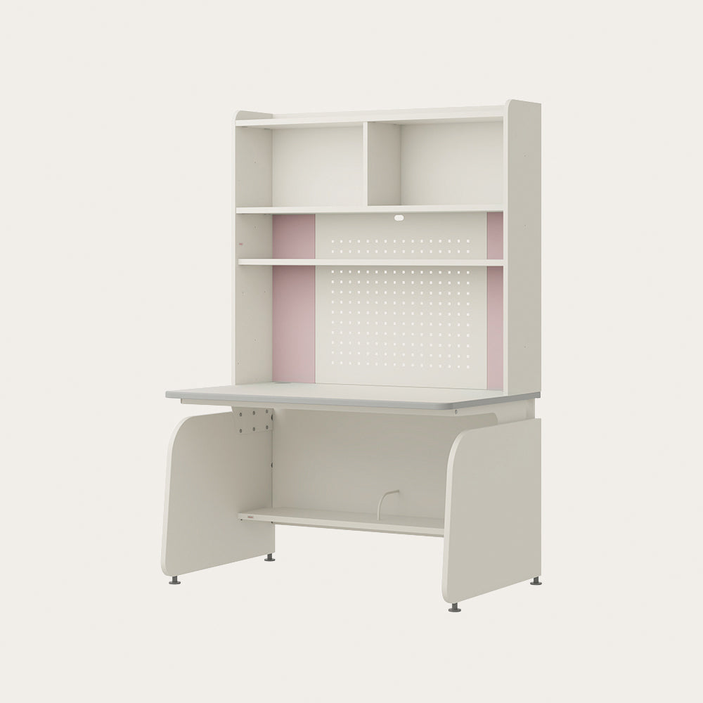 Linki Plus 1200型 4層側板型書桌組 (螢幕架款/層架款, 防撞邊條,含LED)