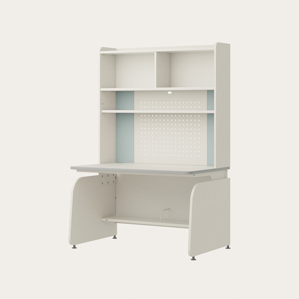 Linki Plus 1200型 4層側板型書桌組 (螢幕架款/層架款, 防撞邊條,含LED)