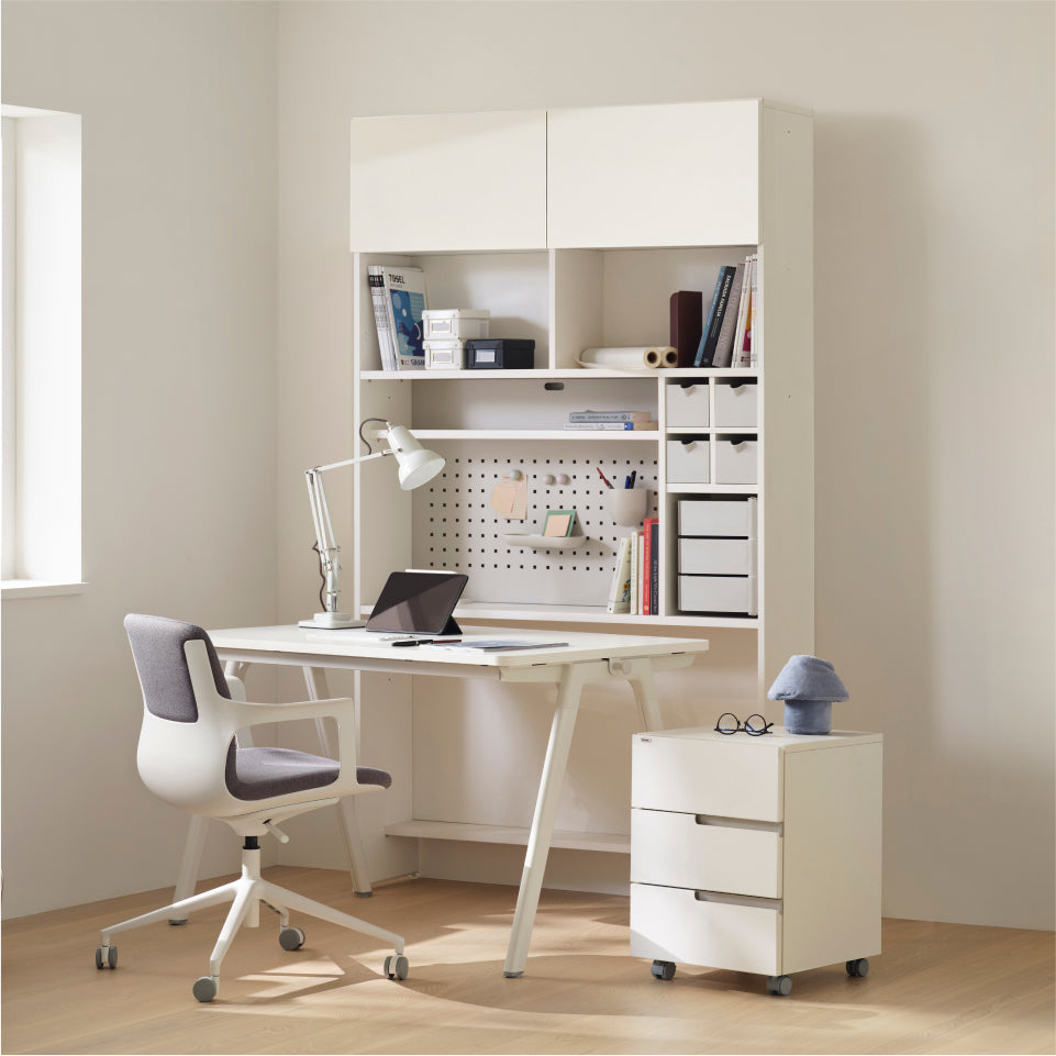 ROY 1200型 6層收納型書桌組 (集線槽,附LED)