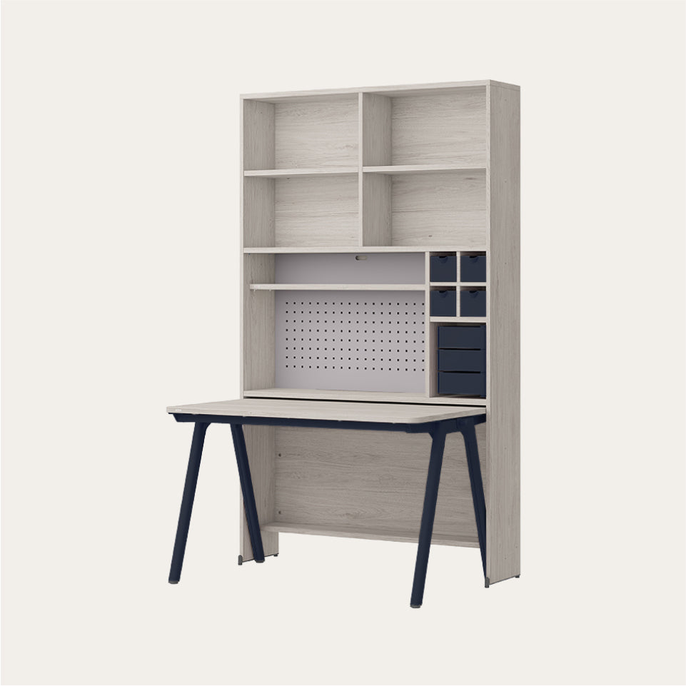 ROY 1200型 6層收納型書桌組 (集線槽,附LED)