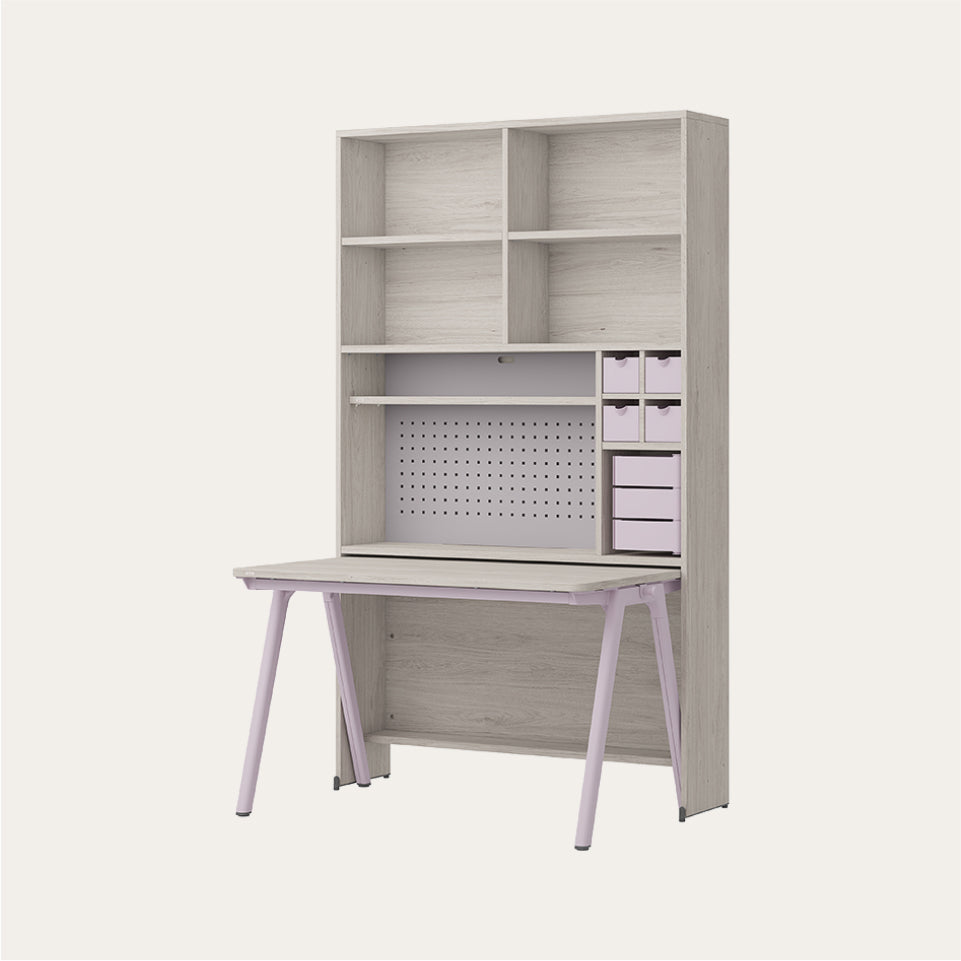 ROY 1200型 6層收納型書桌組 (集線槽,附LED)