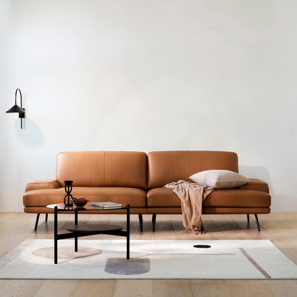 VANCOUVER 3.5人座天然皮革沙發