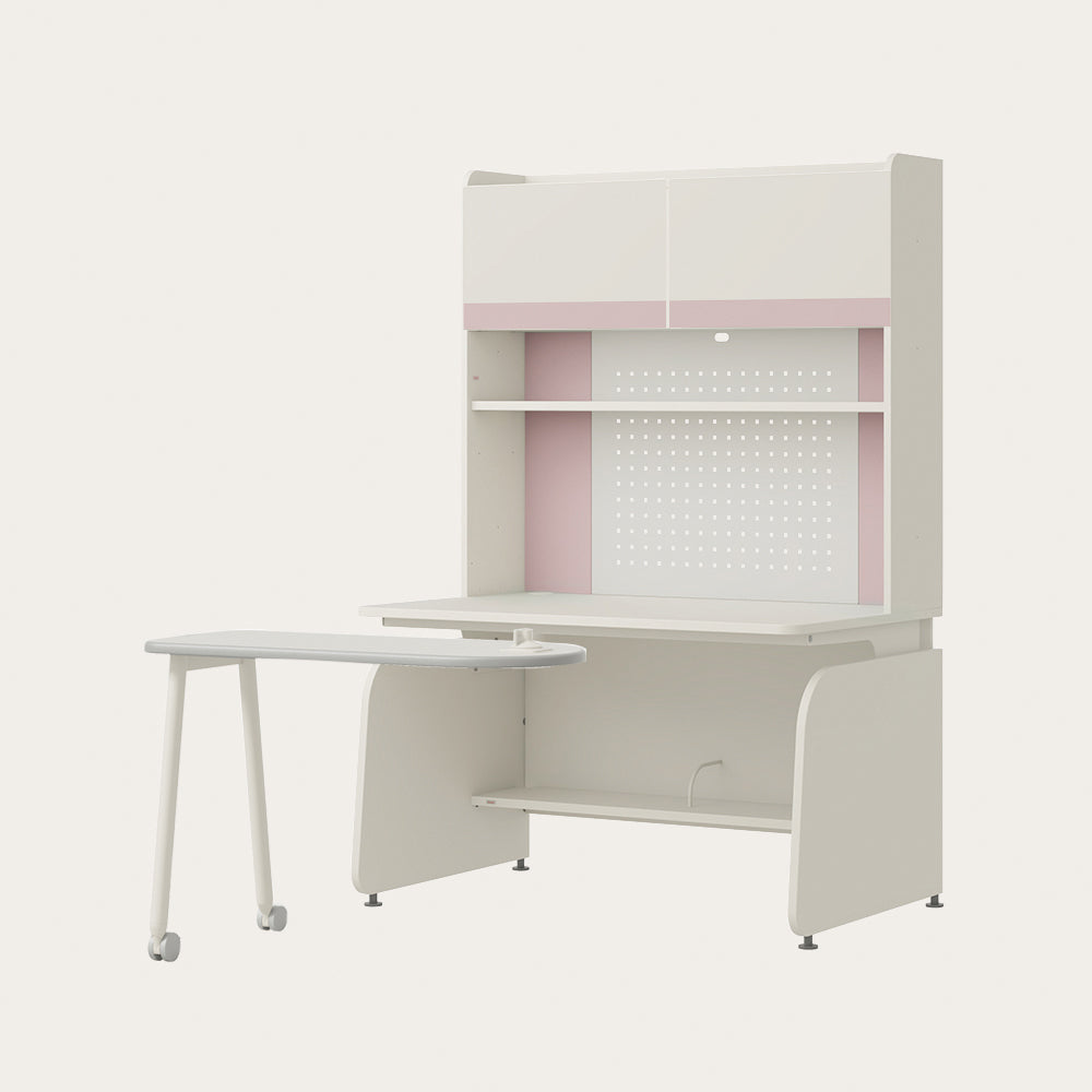 Linki Plus 1200型 4層側板型書桌組 (螢幕架款/層架款, ABS邊條,含LED)