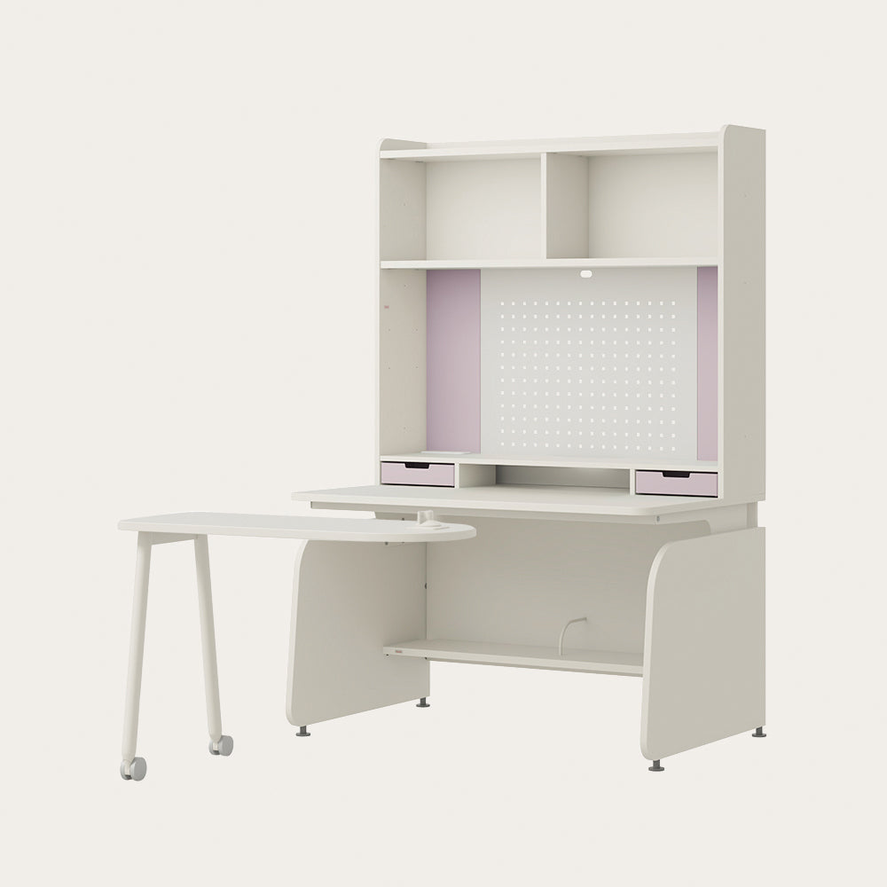 Linki Plus 1200型 4層側板型書桌組 (螢幕架款/層架款, ABS邊條,含LED)