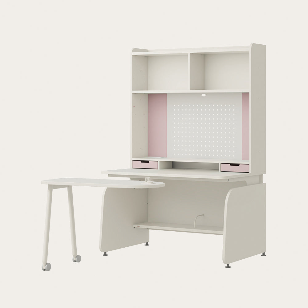 Linki Plus 1200型 4層側板型書桌組 (螢幕架款/層架款, ABS邊條,含LED)