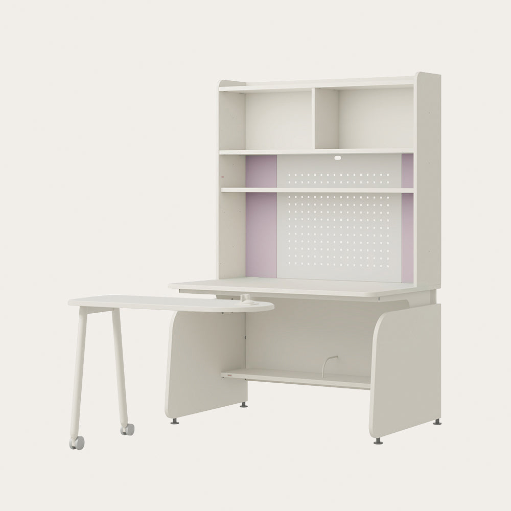 Linki Plus 1200型 4層側板型書桌組 (螢幕架款/層架款, ABS邊條,含LED)