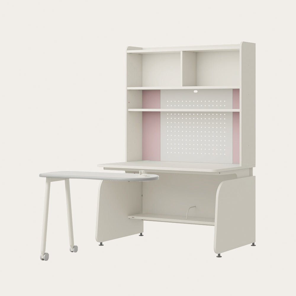 Linki Plus 1200型 4層側板型書桌組 (螢幕架款/層架款, ABS邊條,含LED)