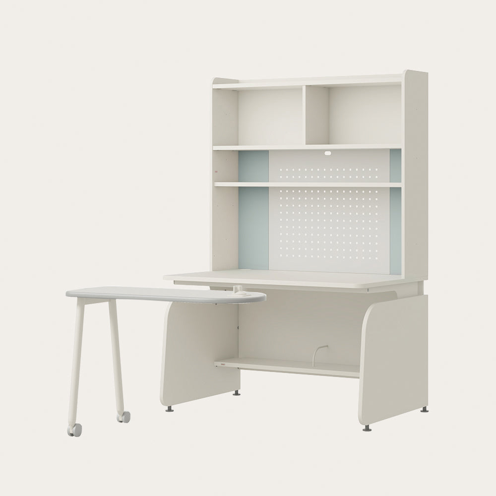 Linki Plus 1200型 4層側板型書桌組 (螢幕架款/層架款, ABS邊條,含LED)