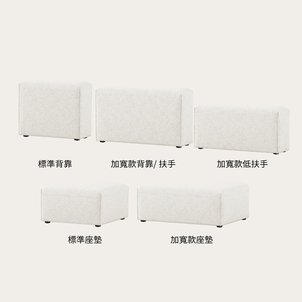 PLOCO 沙發 (亞麻混紡天然布料模組選配)