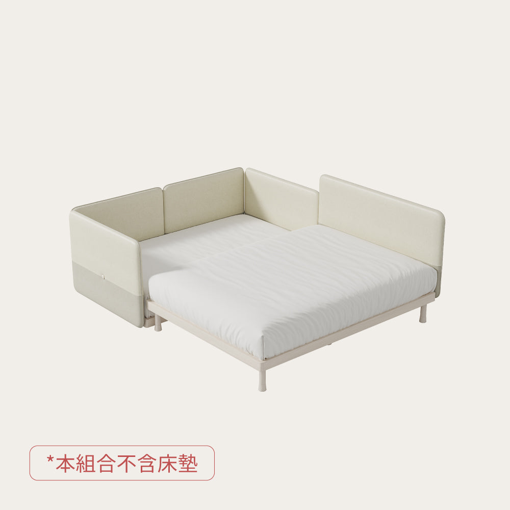 CUSINO 親子床組（高+低床架，側邊防護）