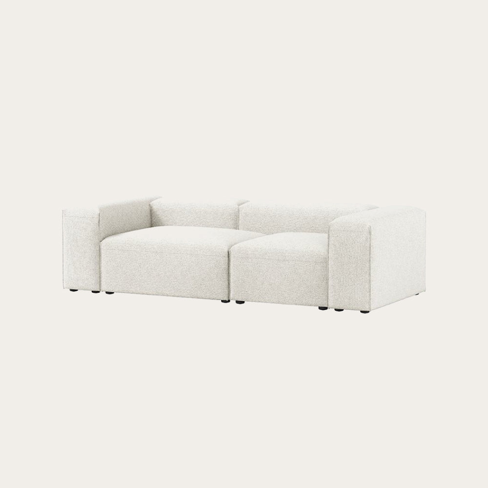 PLOCO 3人座沙發 (亞麻混紡天然布料)